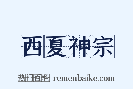 西夏神宗是什么意思的图片